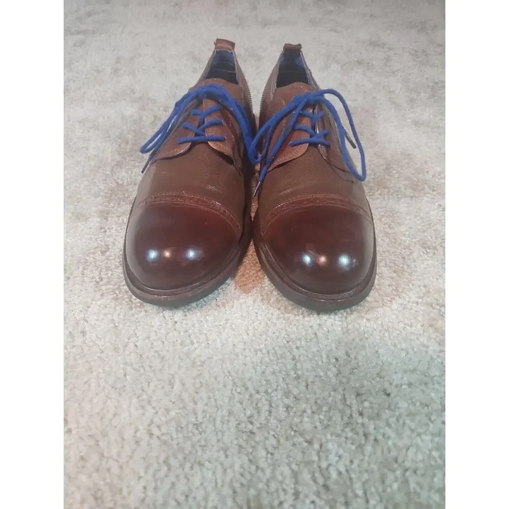Steve Madden Shoes Men's P-Lesko Brown Leather Oxford Size 9.5